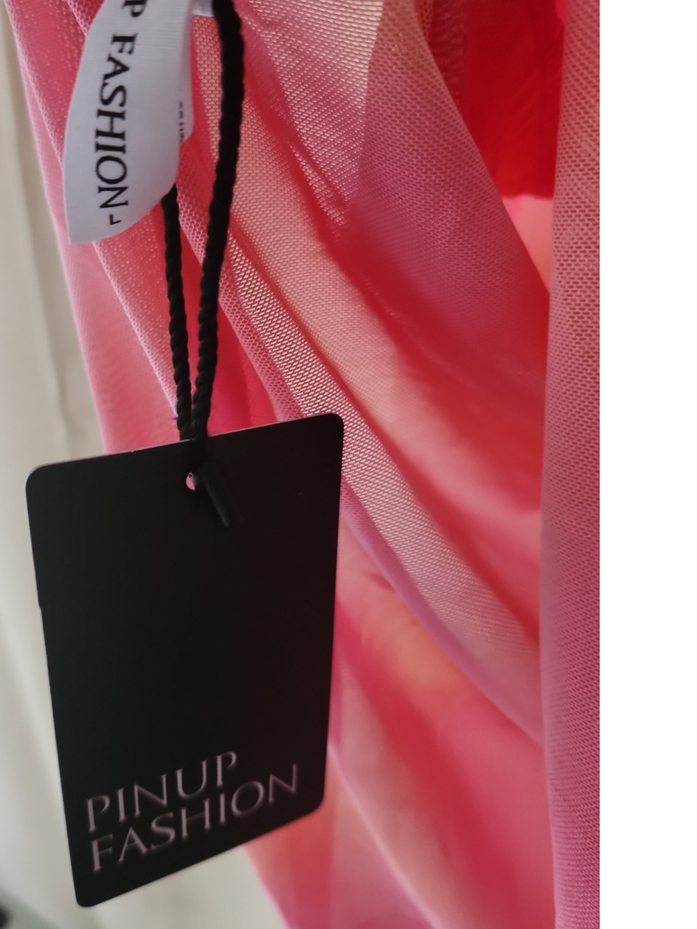 Mesh Bodycon Coverup | Pink/yellow Tye Dye - Picture 4 of 4